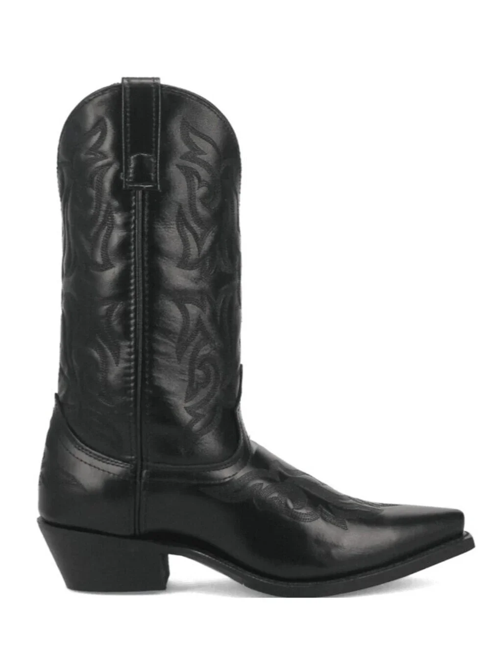 Laredo Western Boots Mens Hawk Cowboy Stitched Snip Toe Black 6860 NIB